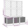 thumbnail image 4 of vidaXL Garden Planter with Trellis Brown 120x40x136 cm PP, 4 of 5