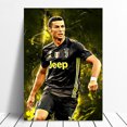 thumbnail image 1 of Cuadro Decorativo CR7 Juventus Negro Canvas Listo Para Colgar 60x90cm Jungle Art Impresion Tela Arte, 1 of 7