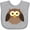 AC-Heather Grey, variant on Inktastic Owl Fat Brown Boys or Girls Baby Bib