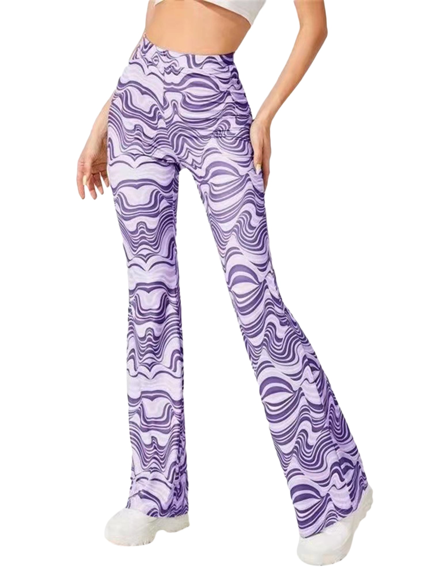 Women Casual Yoga Flared Pants 