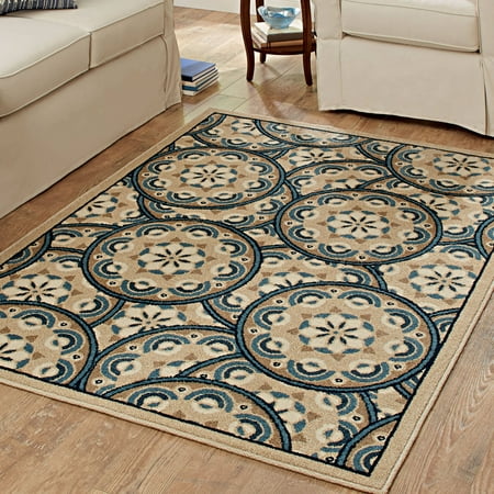 Better Homes and Gardens Blue Tokens Area Rug and Runner