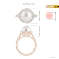 thumbnail image 5 of Angara South Sea Cultured Pearl Split Shank Ring with Halo in 14K Rose Gold for Women | June Birthstone Jewelry for Her, 5 of 8