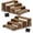 2 Pack Acacia Wood, variant on 2 Set Widened  Display Risers for Vendor Events, Stackable Modular Cupcake Stand Buffet Risers, Dessert Table Display Set, Tiered Display Shelves, Coffee Bar Organizer, Charcoal