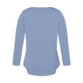 thumbnail image 5 of AherBiu Long Sleeve Shirts for Women V Neck Basic Spring Fall Tunic Tops Pullover Blouse Solid Color, 5 of 5