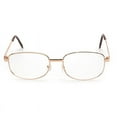 thumbnail image 1 of Lens Rimmed Men's Reading Glasses Gold Metal Frame Supply S7G3, 1 of 1