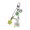 Yellow, variant on Multi Purpose Decorative Emotional Expression Wishes Bottle Keychain with Star Fish Shape Acrylic Keyring
