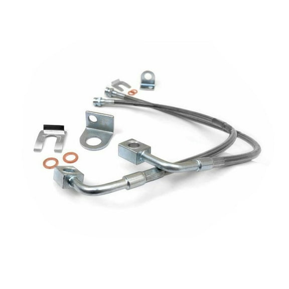 ACA Extended Front Stainless Brake Lines 89707 for 2007-2018 Jeep Wrangler JK 4-6" Lift