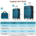 thumbnail image 2 of imerelez Hardshell Luggage Sets 3 Pieces 20"+28" Luggages and Cosmetic Case Spinner Suitcase with TSA Lock Lightweight,Blue, 2 of 8