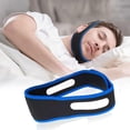 thumbnail image 1 of CHAO Correa antironquidos azul para la barbilla, antironquidos para ayudar a dormir, reducción de ronquidos, solución antironquidos, correa ajustable para detener los ronquidos para hombres y mujeres, 1 of 5