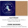 thumbnail image 6 of GZHJMY Square Drink Coasters, 1 Pcs Cute Unicorn with Text Believe in Unicorn Absorbent Ceramic Coffee Coasters for Drinks with Cork Base Housewarming Gift for Home Decor, 6 of 6