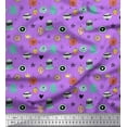 thumbnail image 1 of Soimoi Purple Georgette Viscose Fabric Tree & Ornament Christmas Decor Fabric Printed Yard 42 Inch Wide, 1 of 3