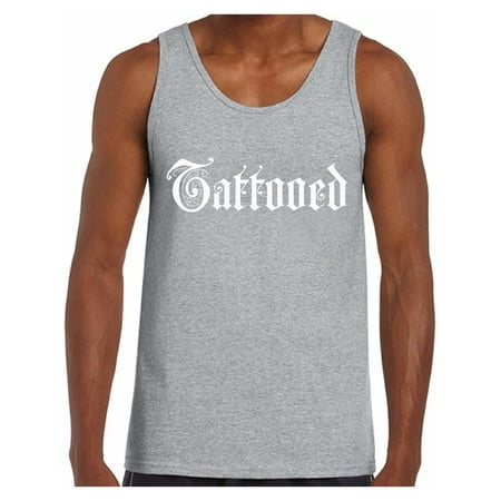 Awkward Styles Tattooed Tank Top for Men Tattoo Tanks Funny Tattoo Shirts with Sayings Gifts for Tattoo Lovers Inked Party Men's Inked Muscle Tank Summer Workout Clothes Cool Fitness Muscle Shirt