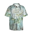 thumbnail image 2 of Fotbe Vintage Rose1 Hawaiian Shirt For Men Unisex Summer Beach Casual Short Sleeve Cotton Linen Button Down Shirts-X-Large, 2 of 9