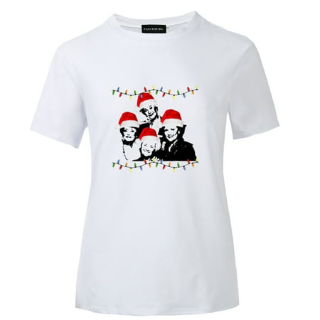 AkoaDa 2019 Fashion Funny The Golden Girls Christmas Raglan T Shirt Unisex Funny Tacky Christmas Lights Holiday Shirt