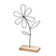 thumbnail image 2 of Soporte de Flores de Metal, Base de Madera Negra de Metal, Decoración del Hogar, 2 of 5