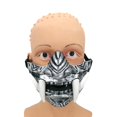 thumbnail image 3 of Máscara japonesa Demon Samurai Kabuki Devil Half Face Mask Cosplay, 3 of 5