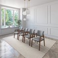 thumbnail image 5 of Juego de Comedor de Madera con 6 Sillas Tapizadas para 6 Personas, Mesa y Sillas para Comedor y Cocina, Midtown Concept Ibiza, Nogal y Gris Claro, 5 of 5