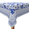 thumbnail image 2 of Tchckioa 52x52 Inch Square Tablecloth for Outdoor Party Decor,Washable Table Cloth Cover,Blue Floral, 2 of 6