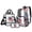American Flag Hibiscus Flower, variant on Xoenoiee Astronaut Rocket Print Clear Backpack for Kids Boys 3 Pieces School Bag Set with Lunch Box Pencil Case, Lightweight Bookbag Teen Back Packs Transparent Satchel Travel Daypack Bagpack