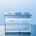 thumbnail image 4 of EastVita Acrylique Clair Mini Fish Tank avec Compartiments Séparés Détachables Beta Réservoirs de Poisson Bol de Poisson pour Crevettes de Poisson, 4 of 8