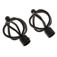 thumbnail image 2 of pitrice 22mm Curtain Pole Recess Bracket Curtain Ends Window Curtain Pole Ends Window Rod Bracket Finials Type 4 - Black, 2 of 8