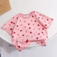 thumbnail image 2 of LWNYDPLSD Y2k Tops White T Shirt Cotton T T-shirts Girls Clothes Size 10 12 Girls Size 8 Clothes 3t Clothes for Girls 7-8, Pink 3-4 Years, 2 of 8
