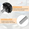 thumbnail image 4 of Uxcell 8 Pieces Star Knobs M8 x 55mm 304 Stainless Steel Threaded Stud 38mm 6-Star Head Clamping Thumb Screw Black, 4 of 7