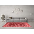 thumbnail image 3 of Ahgly Company Indoor Square Oriental Red Industrial Area Rugs, 4' Square, 3 of 4