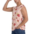 thumbnail image 3 of Lsque Strawberries Print Men's Cotton Blend Sleeveless Muscle Shirts (S-3XL)- Moisture Wicking, Odor Protection, UPF 30+,X-Large, 3 of 8
