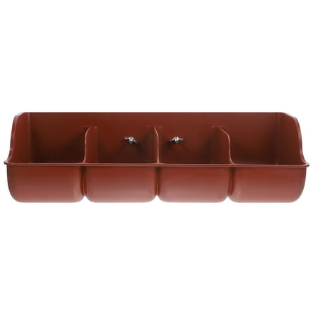 Yiho Livestock Feeder Trough for Farm Animals - 4 Slots Brown