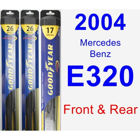 2004 Mercedes-Benz E320 Wiper Blade Set/Kit (Front & Rear) (3 Blades) - Hybrid
