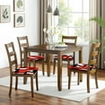 thumbnail image 6 of Red and Black Modern Art Geometric Seat Covers for Dining Room Chairs Set Of 4,Stretch Printed Washable Chair Seat Cover with Elastic Ties and Button,Removable Waterproof Couch Cushion Covers, 6 of 6