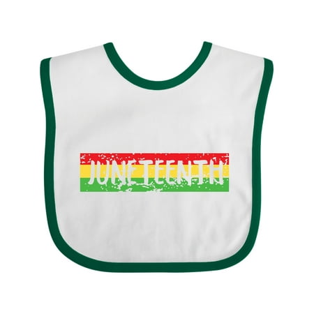 

Inktastic Juneteenth Banner in Red Yellow and Green Gift Baby Boy or Baby Girl Bib