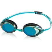 Speedo Vanquisher 2.0 Mirrored Adult Swim Goggle, Black/Blue