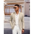 thumbnail image 5 of COOFANDY Men's Linen Blazer Jacket Lightweight Two Botton Sport Coat Slim Fit Business Suit Jacket, 5 of 6