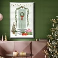 thumbnail image 6 of Festive Front Door I - Framed Gallery Wrapped Holiday Canvas - 17 x 25 - Silver Frame, 6 of 8