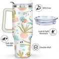 thumbnail image 3 of Cactus 40 Oz Tumbler with Handle Lid and Straw, Stainless Steel Double Walled Vacuum Insulated Cup, Cute Anniversary Wedding Birthday Gifts Tumbler for Women Men Friends Outdoor Indoor, 3 of 7