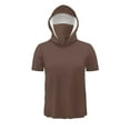thumbnail image 6 of Penkiiy Men's UPF 50+ Sun Protection Short Sleeve Hoodie with Face Mask | Lightweight Fast-Dry Anti-UV Fishing Shirt | Summer Must-Have, Outdoor Activewear, 6 of 8