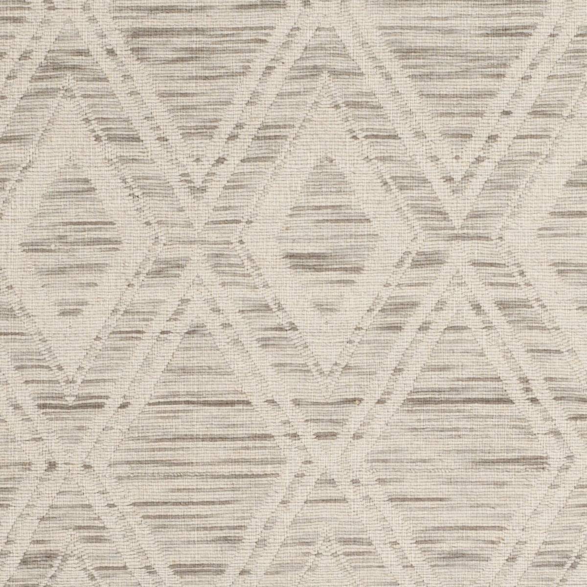 SAFAVIEH Marbella Alicia Geometric Diamonds Wool Area Rug, Light Brown/Ivory, 6' Square