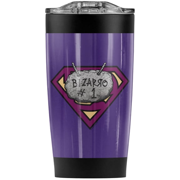 Superman Bizzaro #1 Rock Stainless Steel Tumbler 20 oz Coffee Travel Mug/Cup, Vacuum Insulated & Double Wall with Leakproof Sliding Lid | Great for Hot Drinks and Cold Beverages