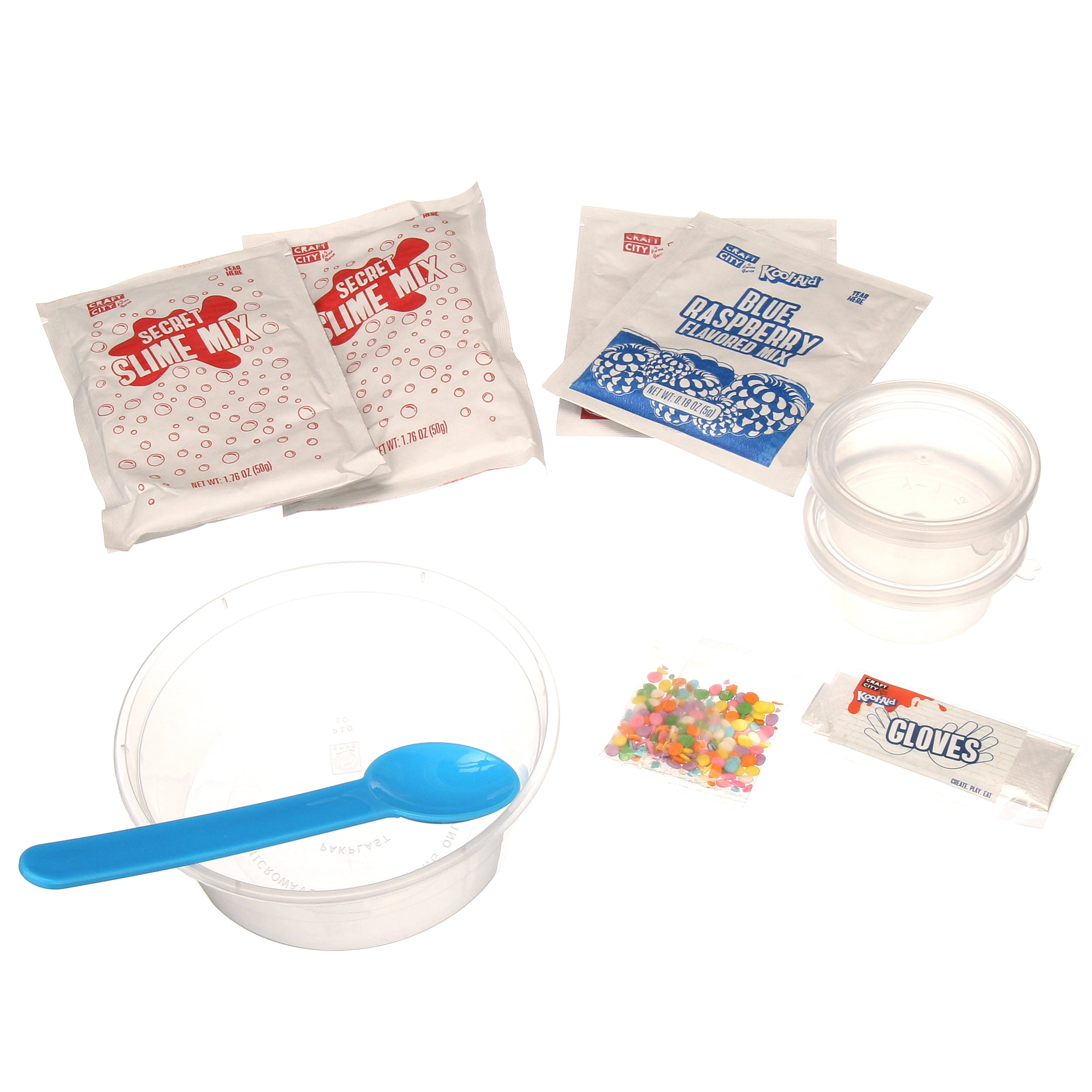 Craft City Karina Garcia's Make Your Own Kool-Aid Edible Slime Kit - Blue  Raspberry & Cherry Pack 