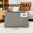 thumbnail image 3 of Money Bag with Lock,13.5x8.26 Inches Travel Safe Lockable Bank Bag with Zipper,Storage Cash Bags for Store Cash Jewelry Passport Medicine Credit Cards and Valuables,Grey, 3 of 5