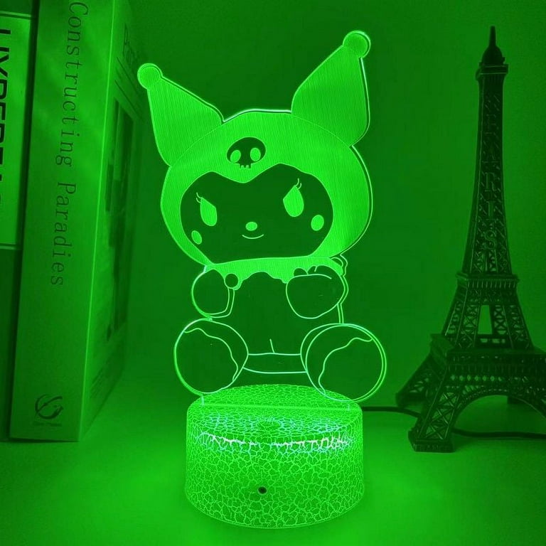 Kuromi Kawaii Teen Neon LED Night Light - Smart Touch Lamp with 16