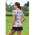 thumbnail image 5 of Pinspark Golf Shirts for Women Short Sleeve Tops Lightweight Tennis Polo Sweat Wicking Polyester T-Shirts Plus Size, 5 of 8