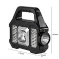 thumbnail image 2 of Lámpara Linterna eléctrica LED impermeable linterna de mano solar para acampar (plata), 2 of 5