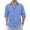 1Blue, variant on GENTS BLISS Men Linen Shirts Long Sleeve Button Down Shirts for Men Roll-up Solid Shirts with Pocket