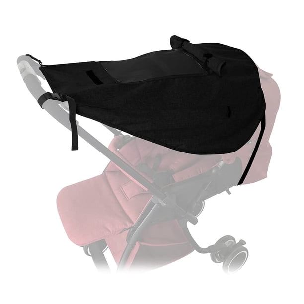 Sunshade Sun Cover, Sun Shade Stroller para bebé, Universal Waterproof Stroller Sunshade Cover Anti-UV con ventana de visualización para Stroller (Black)