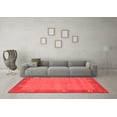 thumbnail image 3 of Ahgly Company Machine Washable Indoor Square Abstract Red Modern Area Rugs, 6' Square, 3 of 4