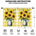 thumbnail image 2 of Blackout Kids Curtains,Sunflowers and Checkered Childrens Insulated Curtains Set Of 2,Bedroom Essentials,Toddler Room Decor 42x54in(106x137cm), 2 of 4