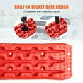 thumbnail image 4 of VEVOR 2pcs Traction Boards with TPR, Short Recovery Tracks for Mud, Snow and Sand, Red, 4 of 12